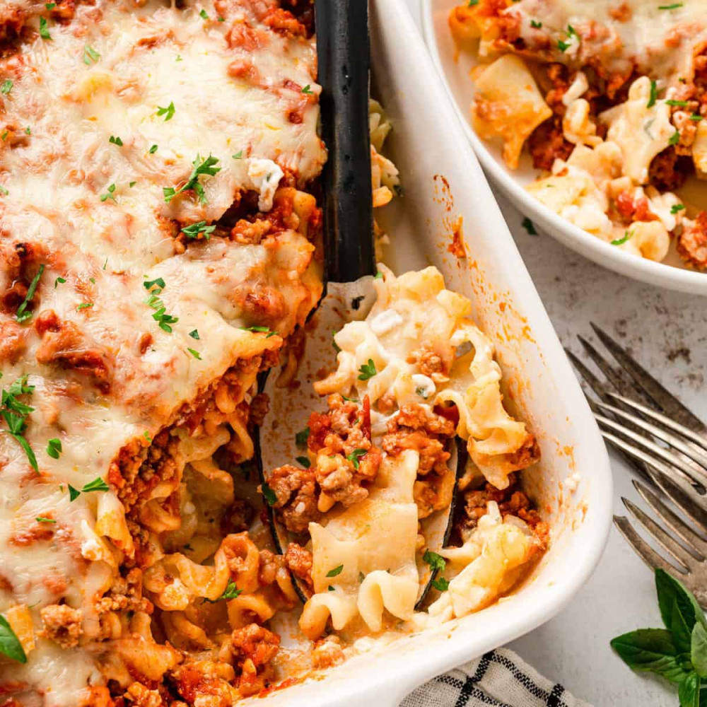 Lasagna Casserole Square